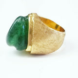Burle Marx "Forma Livre" Carved Tourmaline and Gold Ring Vintage 1960s