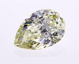 1CT Fancy Light Green Yellow Color Pear Cut Natural Loose Diamond GIA Certified