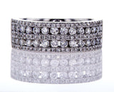 1.00 CTW F Color VVS2 Diamond Band Ring 18k White Gold Natural Round Brilliant