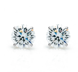 1 CT Natural Diamond Stud Earrings 14k White Gold Round Cut GIA Certificate