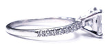 1CT F SI2 Natural Diamond 18k Gold Engagement Ring GIA Certified Princess Cut