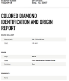 3.66 CT GIA Certified Natural Rare Fancy ORANGE Round Mix Cut Diamond Ring