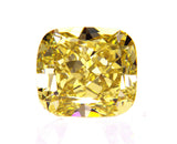 3 CT Fancy Intense Yellow Color Natural Loose Diamond GIA Certified Cushion Cut