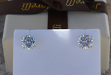 1CT Diamond Studs Earrings 14K White Gold GIA Certified Natural Round Cut