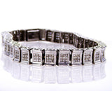 6 CT Diamond Channel Bracelet Certified 14K White Gold Natural Princess Cut