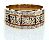 Diamond Band 14k Gold Ring Natural Round Brilliant 0.60 CTW G Color SI2 Clarity