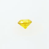 Fancy Vivid Yellow Color 0.41 Carats I1 Natural Round Brilliant Loose Diamond