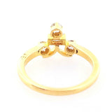 Diamond Ring 18k Yellow Gold 0.37 CT G Color VS1 Clarity Natural Round Cut