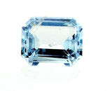 3 CT Natural Loose Aquamarine Beryl Pale Sky Blue Color Certified Radiant Cut