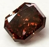 0.28 CT Fancy Red Orange Brown Color GIA Certified Natural Loose Diamond Radiant