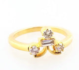 Diamond Ring 18k Yellow Gold 0.37 CT G Color VS1 Clarity Natural Round Cut
