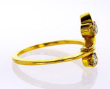 Diamond Ring Natural Round Cut 0.28 CTW F Color SI1 Clarity 18k Yellow Gold