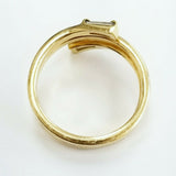Diamond Ring 14k Yellow Gold Natural 0.20 CTW Tapered Baguette Diamonds Size 9