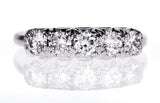 1 Carat Diamond Ring Band 18k White Gold Natural Round Brilliant Cut Size 6