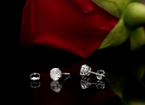 1 CT Natural Diamond Stud Earrings 14k White Gold Round Cut GIA Certificate