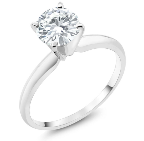 1/2CT F/I1 GIA Certified Natural Round Cut Diamond Engagement Ring 14K Gold