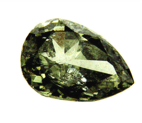 Loose Diamond 0.45 CT Natural Fancy Chameleon Green Color Pear Cut GIA Certified