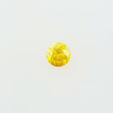 Fancy Vivid Yellow Color 0.41 Carats I1 Natural Round Brilliant Loose Diamond