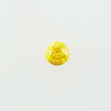 Fancy Vivid Yellow Color 0.41 Carats I1 Natural Round Brilliant Loose Diamond