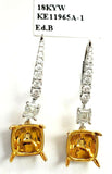 8 CT Drop Earrings Natural Yellow Color Diamonds Pair Cushion Cut GIA Certified