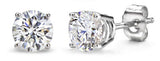 Diamond Studs Earrings 1.50 CT I VS2 Certified 14k White Gold Natural Round Cut