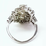 Natural Antique Ring Vintage Platinum Art Deco 4 CT Diamonds D/VS1 Size 7.75