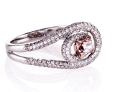 1.50 CT Natural Fancy Pink Diamond Ring 18k Gold GIA Certified Radiant Cut