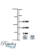 Diamond Studs Earrings 0.80 Carat 14k White Gold Push Back Natural Round Cut 4MM