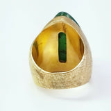 Burle Marx "Forma Livre" Carved Tourmaline and Gold Ring Vintage 1960s
