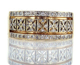 Diamond Band 14k Gold Ring Natural Round Brilliant 0.60 CTW G Color SI2 Clarity