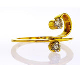 Diamond Ring Natural Round Cut 0.28 CTW F Color SI1 Clarity 18k Yellow Gold