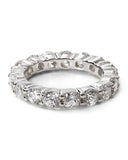 1.50 CTW Natural Diamond Eternity Band Ring Round Cut Certified 14k White Gold