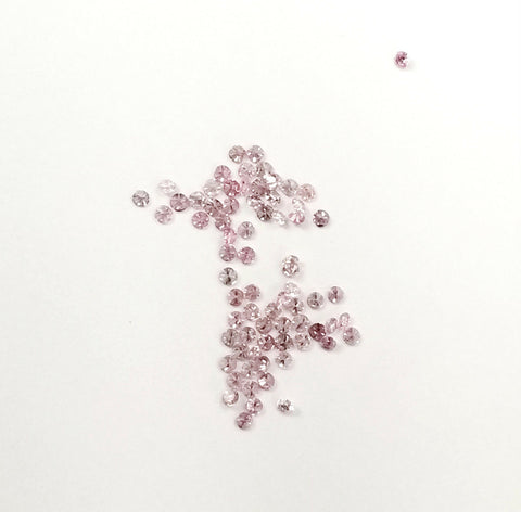 Small Pink Diamond 100% Natural Round Cut Rare Fancy Pink Color Loose Diamond