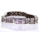 6 CT Diamond Channel Bracelet Certified 14K White Gold Natural Princess Cut