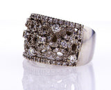 Diamond Natural Round Cut Wedding Band 1 CT F  Color SI1 Clarity 14k White Gold