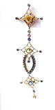 Diamond Drop Earrings 2.70 CTW Ladies 14k Yellow Gold Multi Color Gemstone