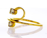 Diamond Ring Natural Round Cut 0.28 CTW F Color SI1 Clarity 18k Yellow Gold