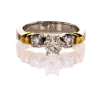 1 CT G Color I1 Clarity Natural Diamond Engagement Ring Round Cut Brilliant