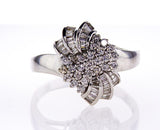 Beautiful Estate Ring 3.50CT Natural Round Diamonds Certified 14k White Gold