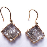 Beautiful Diamonds Earrings Drop 4CT Baguette Certified 18K Gold