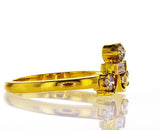 Genius Diamond Ring 18k Yellow Gold Natural Round Cut Stones Size 5.75