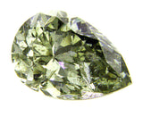 Natural Loose Diamond 0.42 CT GIA Certified Fancy Chameleon Green Color Pear Cut