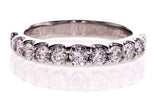 1CT G/VS2 Diamonds Ring Eternity Band 14k White Gold Natural Round Cut Size 4.5