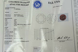 EGL Certified Natural Rare FANCY RED COLOR Round Cut Loose Diamond 1.51 CT I1