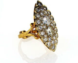 Diamond Ring Antique Vintage Estate 14k Yellow Gold Unique Design 2.50 CTW G VS1