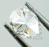 Real Pear Cut Natural Loose Diamond 0.73 CT D Color VS2 Clarity GIA Certified