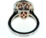 Rare Natural Fancy Green Pear Cut 18k Gold Diamond Ring GIA Certified 3.40 CTW