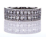 1.00 CTW F Color VVS2 Diamond Band Ring 18k White Gold Natural Round Brilliant