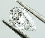 Natural Loose Diamond 0.77 CT D Color SI1 Clarity GIA Certified Pear Shape Cut