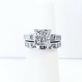2.50 CT 14K White Gold G-H SI1 Natural Princess Cut Diamond Ring Size 4.5